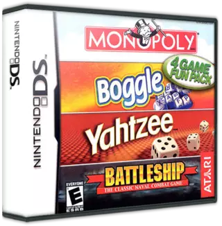 jeu 4 Game Fun Pack - Monopoly + Boggle + Yahtzee + Battleship